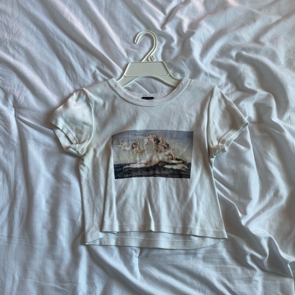 brandy melville angel art baby tee - Picture 1 of 2